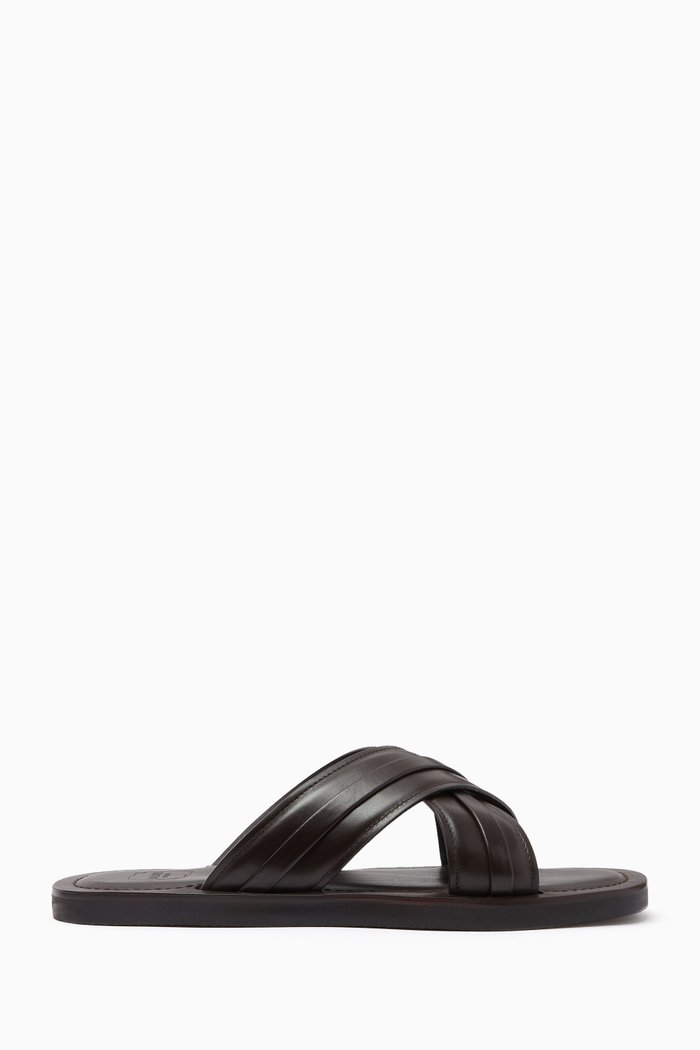 Gabriel Sandals in Leather, Brown