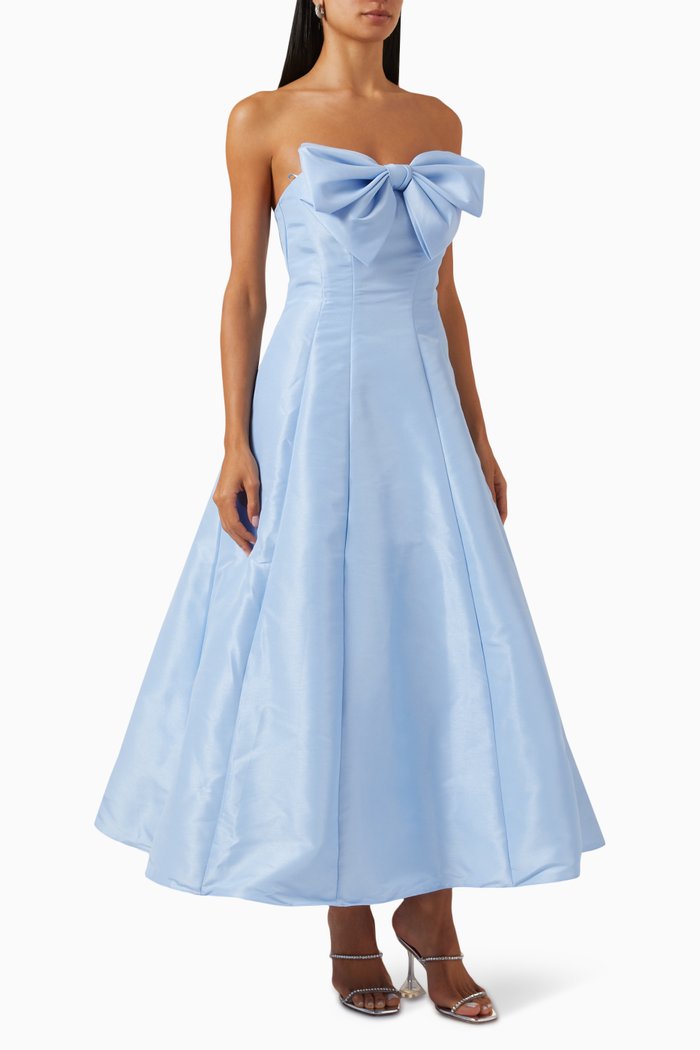

Bow Ballgown in Taffeta, Blue