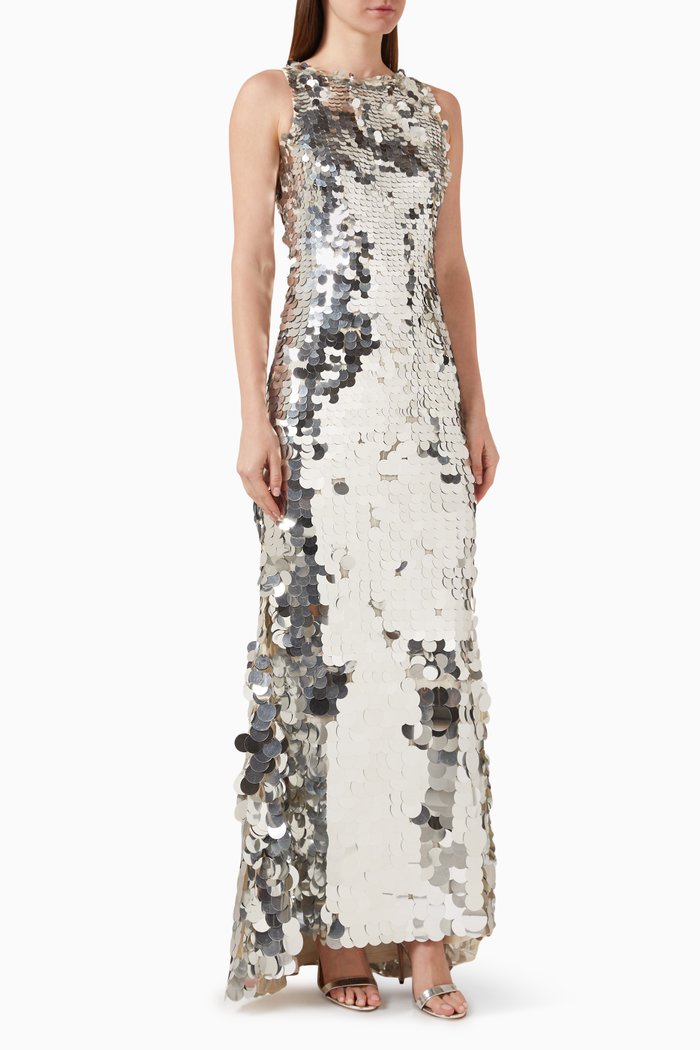 

Disc Sequin Gown, Silver