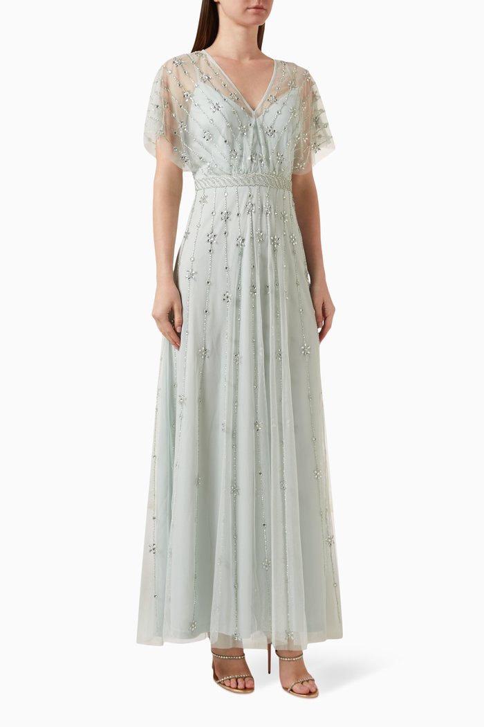 

Sequin-embellished Gown, Blue