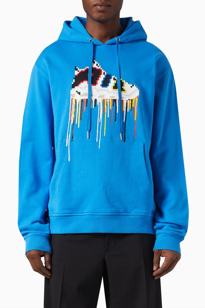 

High Top Louis Hoodie in Cotton, Blue