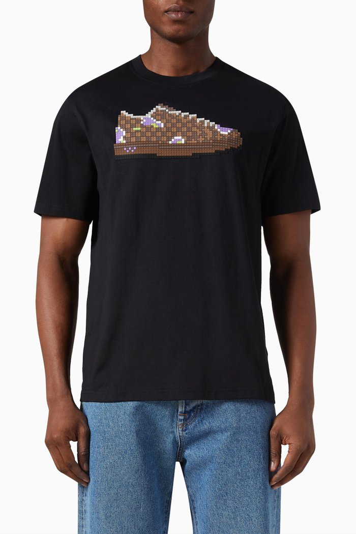 

High Top Louis T-shirt in Cotton Jersey, Black