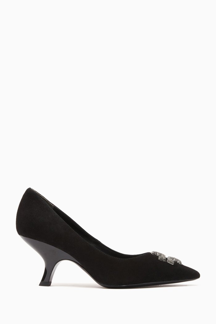

Eleanor Pavé 65 Pumps in Suede, Black