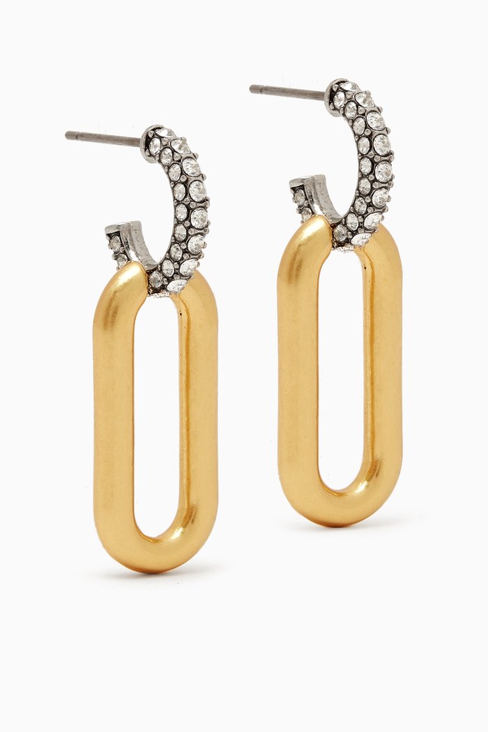 

Roxanne Link Earrings in 18kt Gold-plated Metal, Multicolour