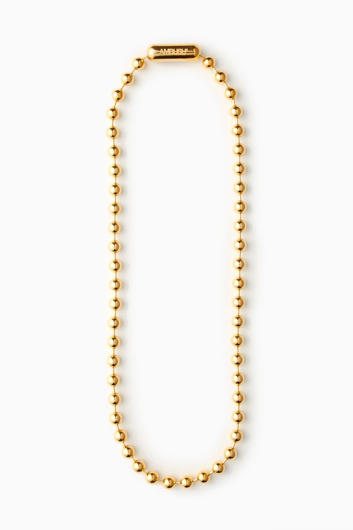 

Ball Chain Necklace in Sterling Silver, Gold
