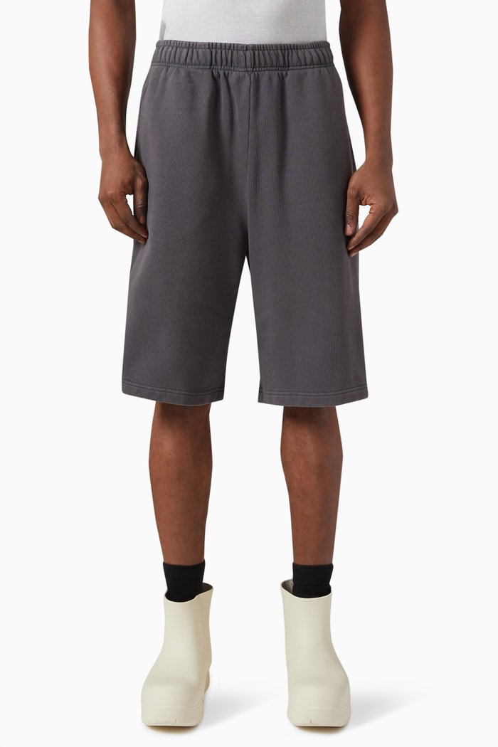 

Sweat Shorts in Cotton Fleece, Grey