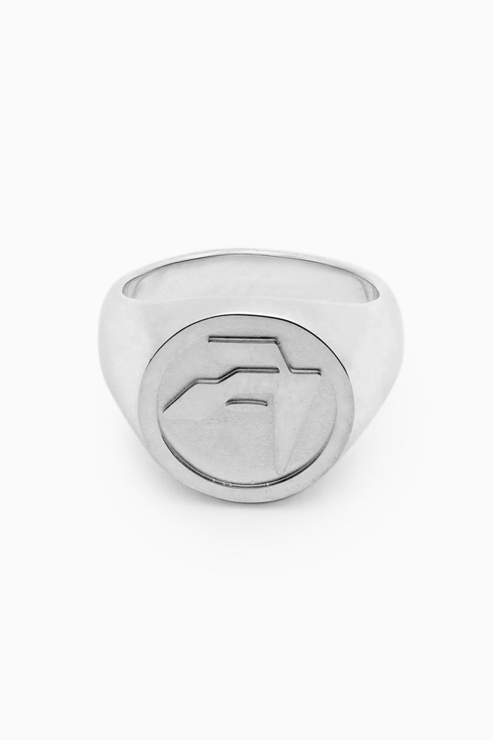 

Graphic Emblem Signet Ring in Sterling Silver