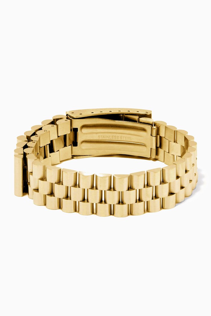 

Rollie Link Bracelet in Sterling Silver, Gold