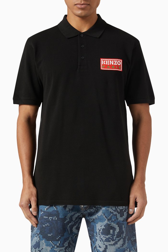 

Polo Shirt in Cotton, Black