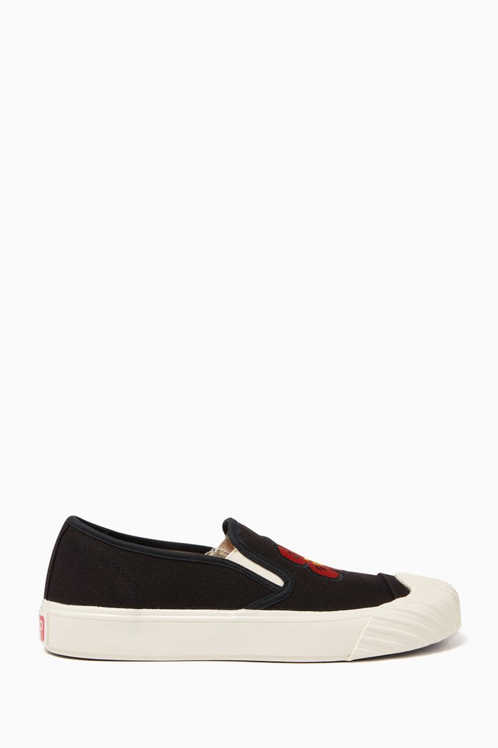 

Kenzoschool Boke Flower Slip-on Sneakers in Canvas, Black