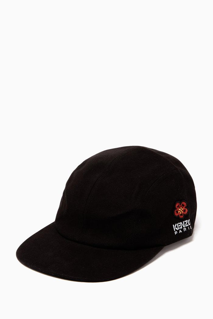 

Boke Crest Logo Cap in Cotton, Black