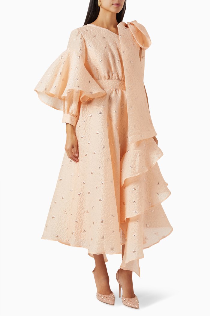

Ruffle Midi Dress, Pink