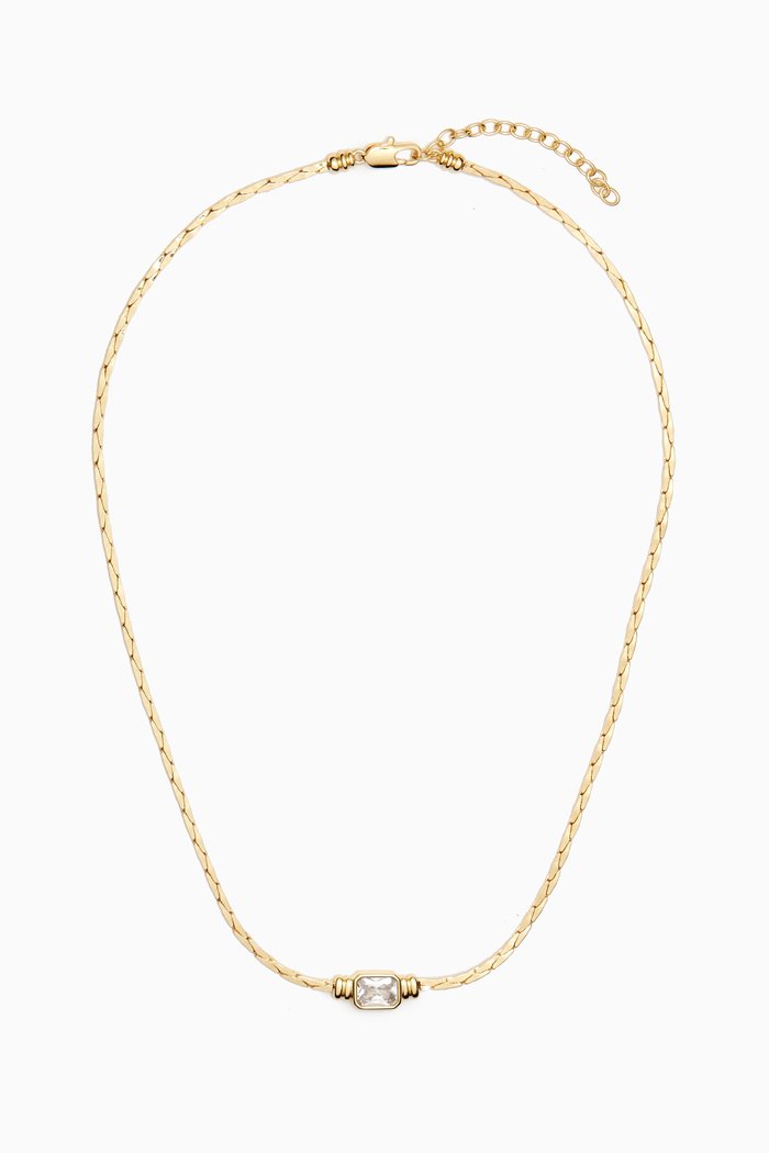 

Camille Chain Necklace in Gold-plated Brass