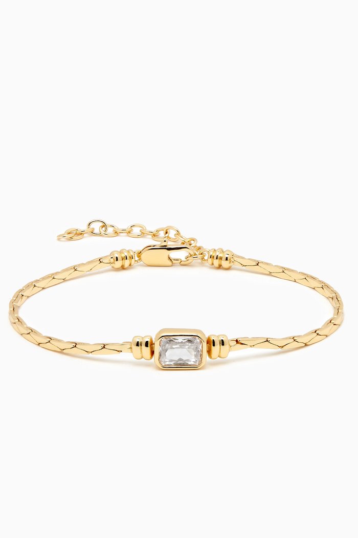

Camille Chain Bracelet in Gold-plated Brass