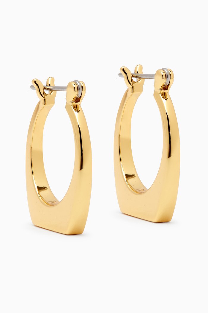 Cosmos Hoop Earrings in Gold-plated Brass
