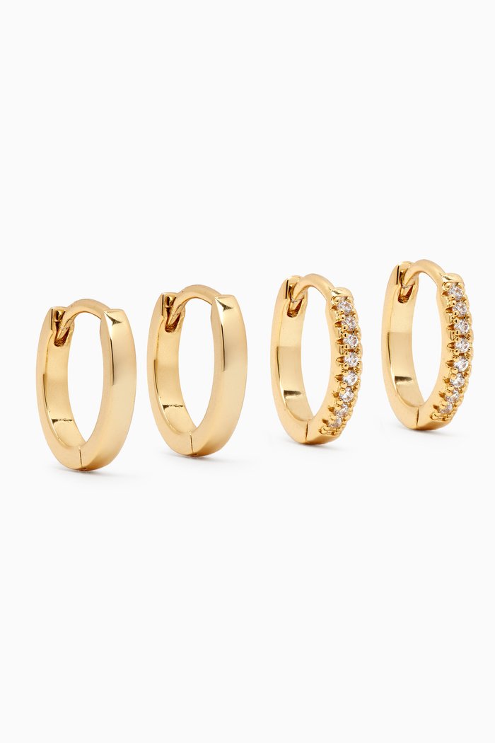 

Sorrento Huggies in Gold-plated Brass