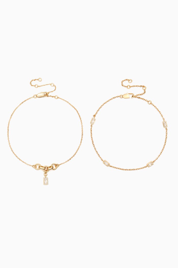 

Sunrise on South Beach Anklet Set in Gold-plated Brass