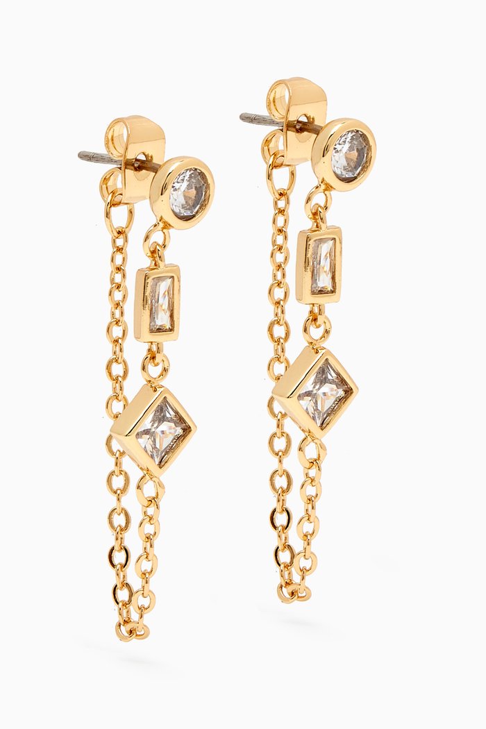 

Mixte Chain Earrings in Gold-plated Brass