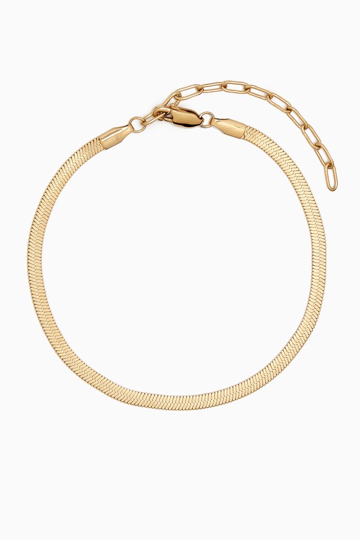 Mercer Anklet in Gold-plated Brass