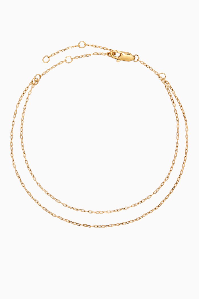 

Take Me To The Bungalows Anklet in Gold-plated Brass