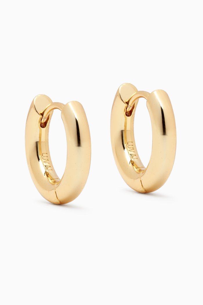 

Plain Amalfi Hoop Earrings in Gold-plated brass
