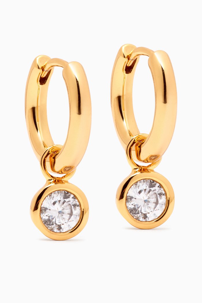 

Charm Hoop Earrings in Gold-plated Brass