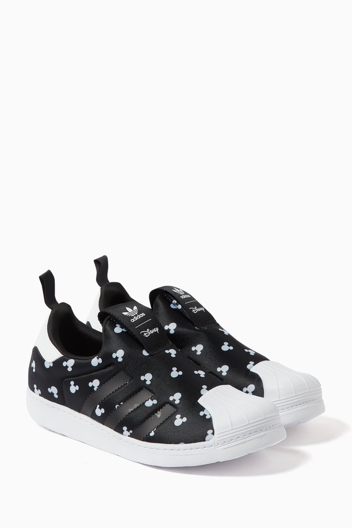 

x Disney Mickey Mouse Superstar 360 Sneakers in Recycled Materials, Black