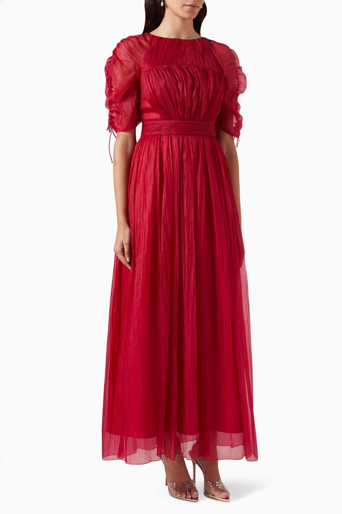 

Pleated Maxi Dress, Pink