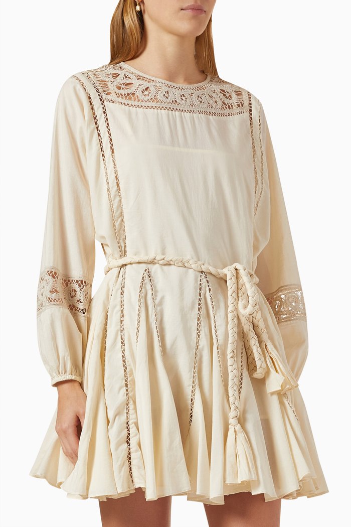 

Ella Mini Dress in Cotton, Neutral