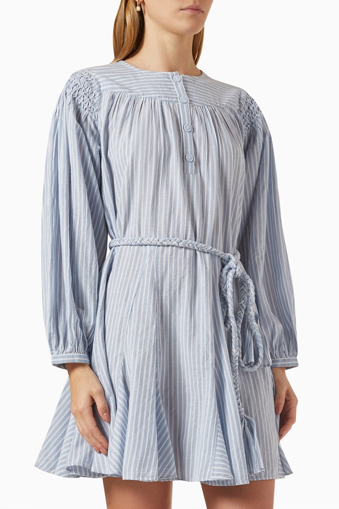 

Cora Mini Dress in Cotton, Blue