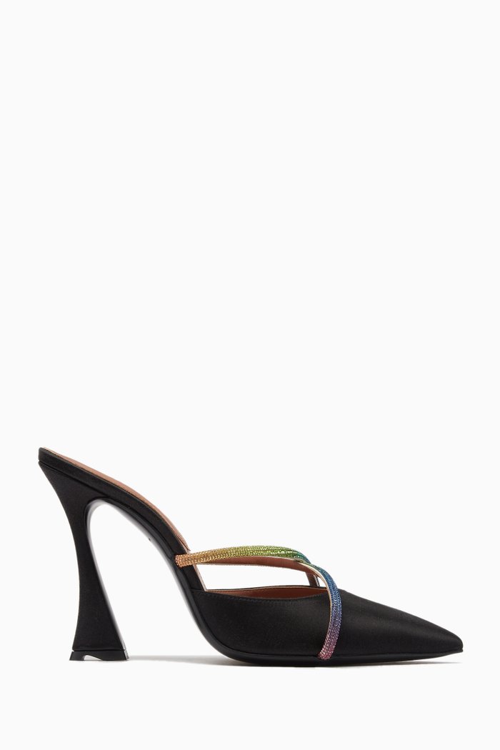 

Ella 100 Mules in Satin, Black