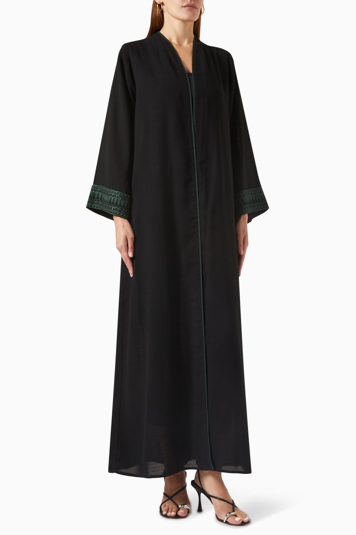 

Embroidered Abaya, Black