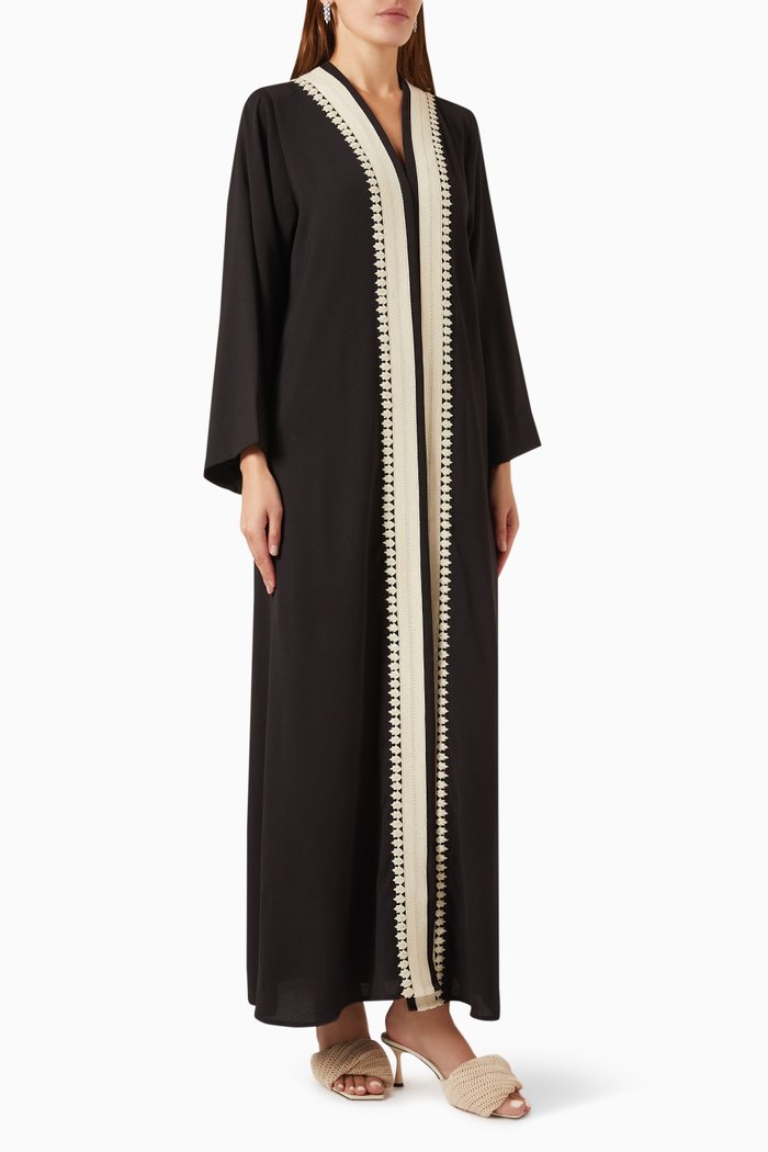 

Embroidered Abaya, Black