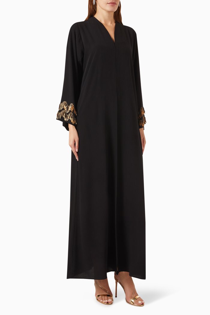 

Embroidered Abaya, Black