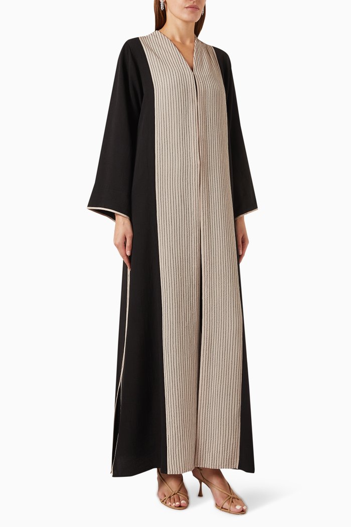 

Two-tone Abaya, Black