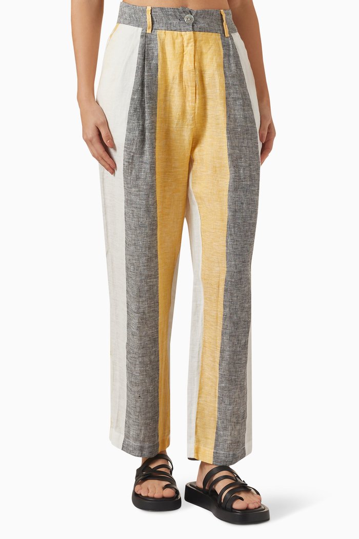 

Striped Pants in Linen, Multicolour