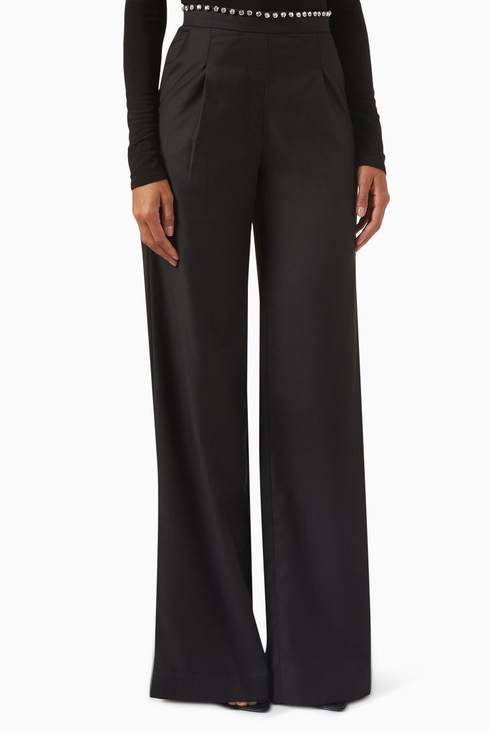 

The Jane Crystal-embellished Pants in Suiting, Black