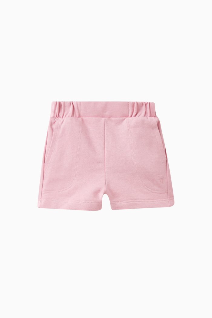 

Logo-embroidered Shorts in Cotton, Pink