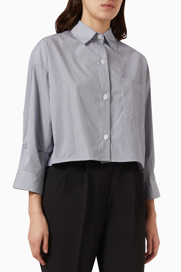 

Next Ex Striped Shirt in Cotton, Blue
