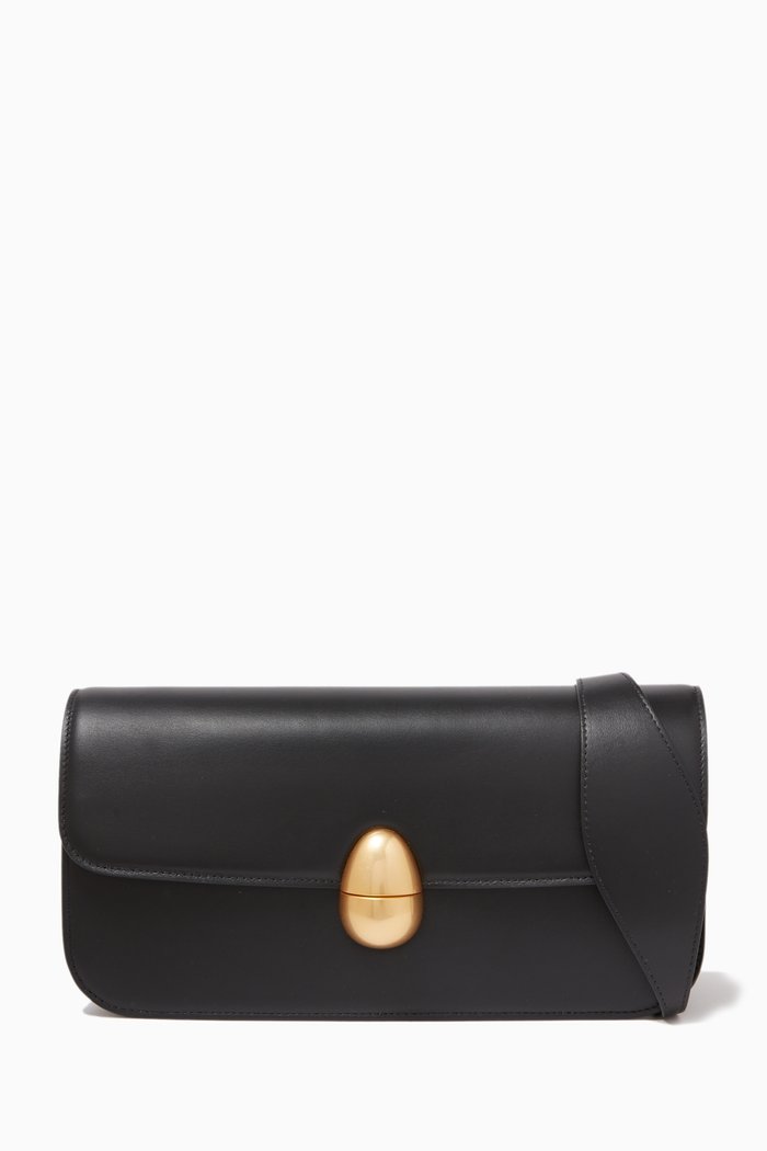 

Phoenix Baguette Bag in Leather, Black
