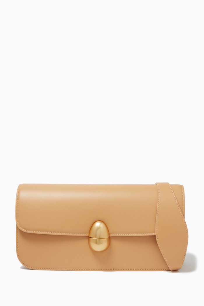 

Phoenix Baguette Bag in Leather, Neutral