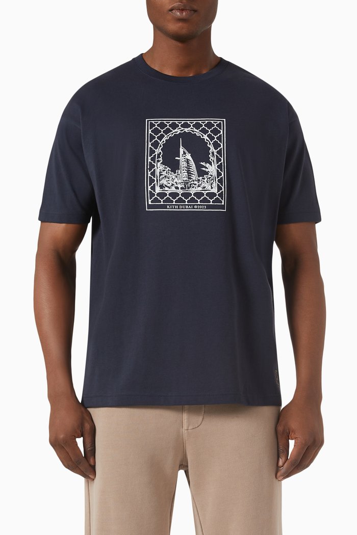 

Dubai Window Logo T-shirt in Cotton, Blue