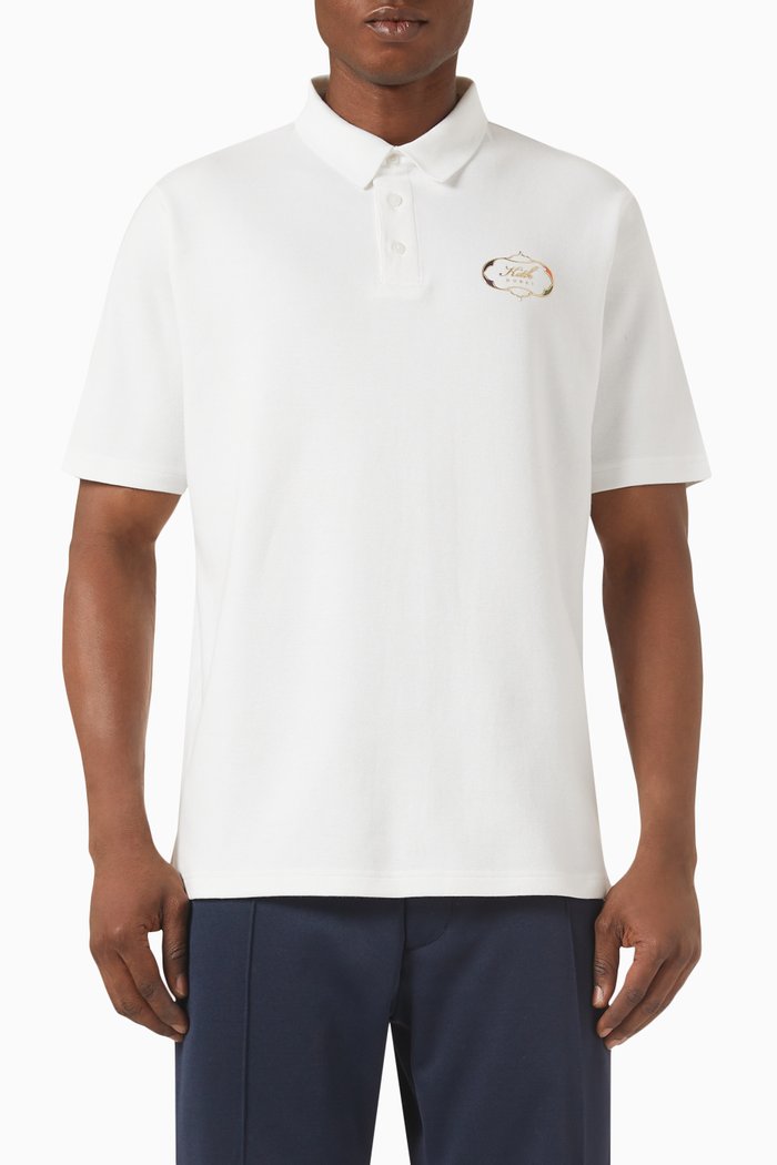 

Dubai Logo Polo Shirt in Cotton Piqué, White