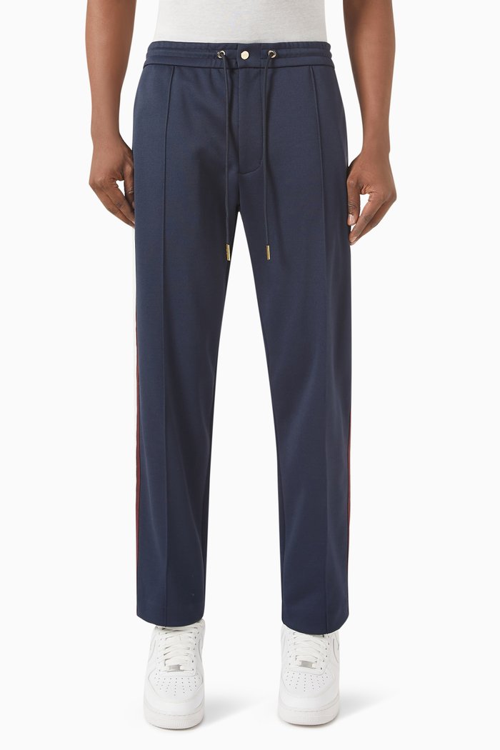 Dubai Mercer Track Pants in Cotton Blend, Blue