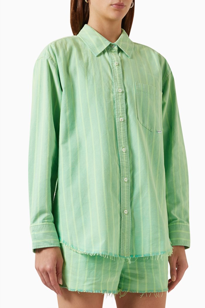 

Boyfriend Shirt in Cotton Oxford, Green