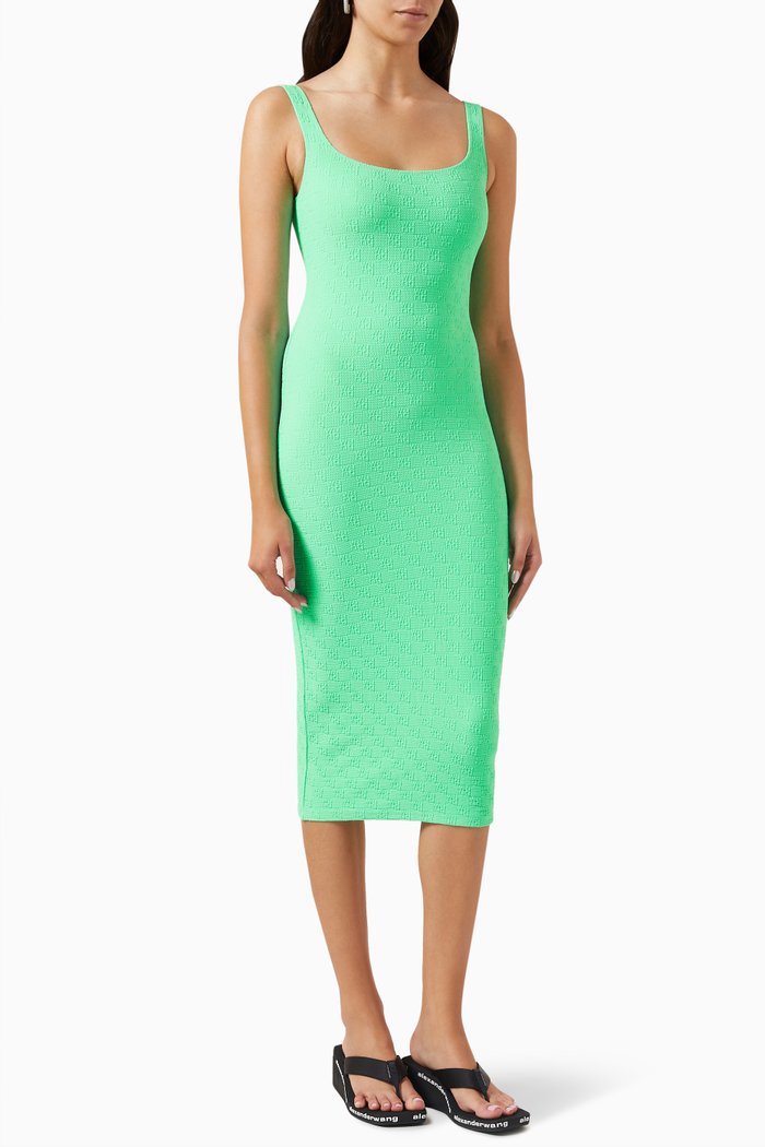 

Cami Dress in Jacquard-jersey, Green