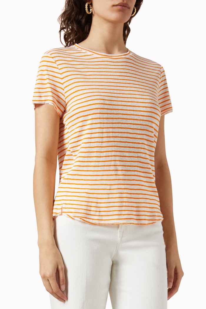 

Easy True T-shirt in Organic Linen, Orange