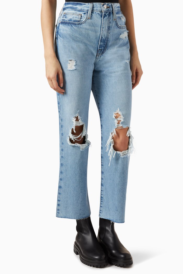 

Le Jane Crop Jeans in Organic Cotton, Blue