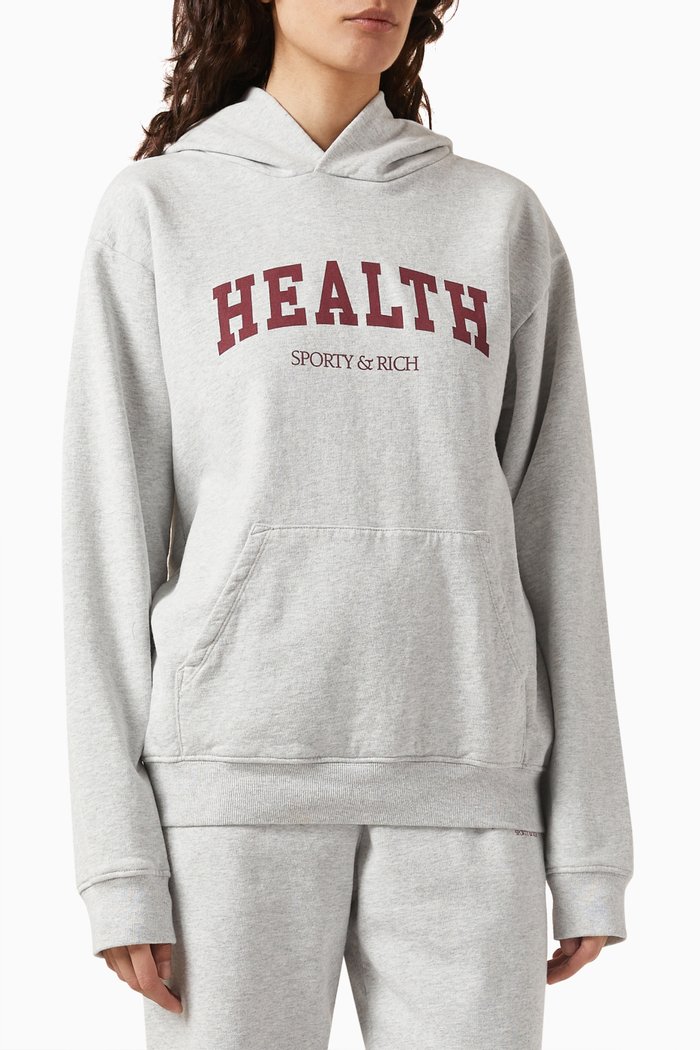 

Health Ivy Hoodie in Cotton, Grey