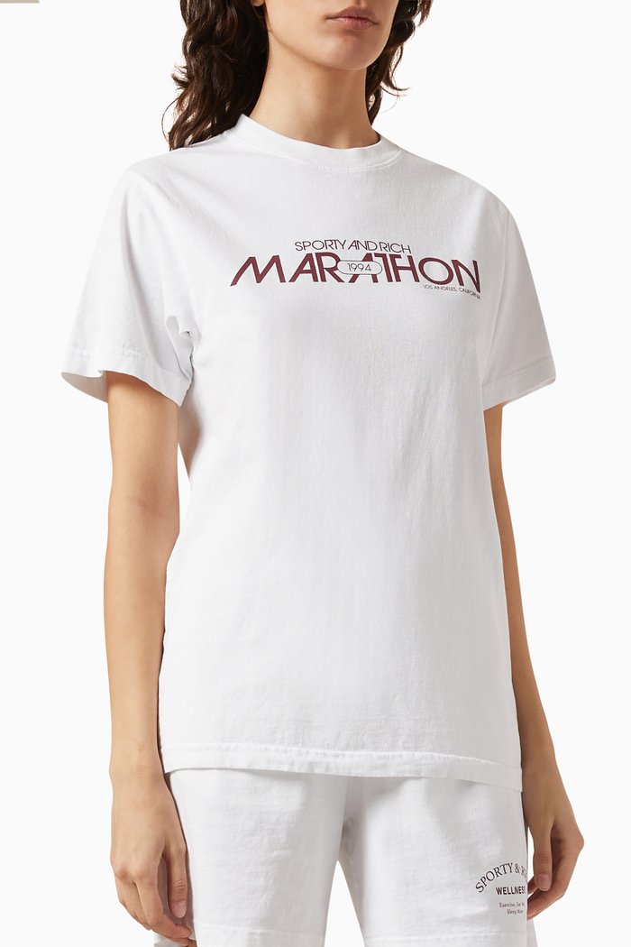 

Marathon T-shirt in Cotton, White